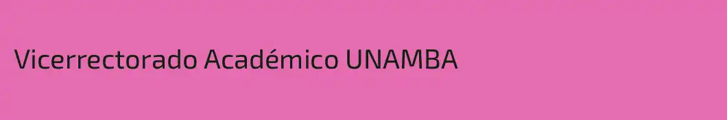 Vicerrectorado Académico UNAMBA